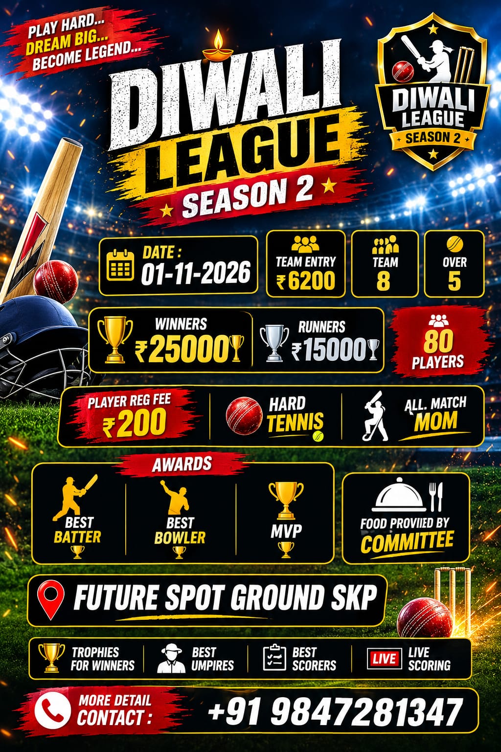 DIWALI PREMIER LEAGUE poster